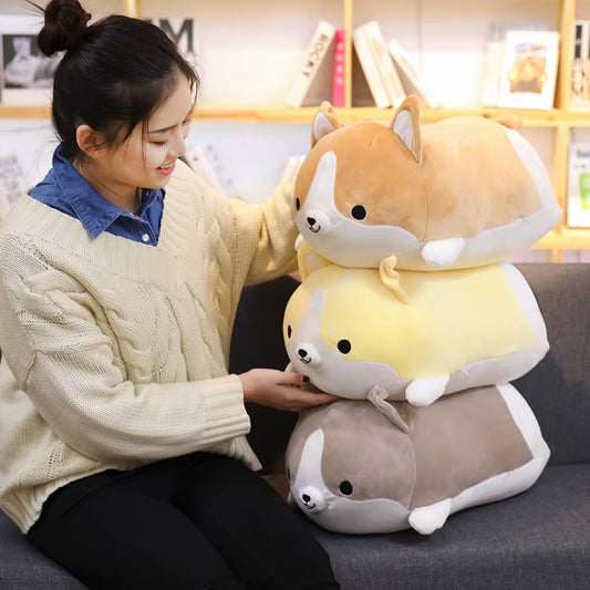 "Kawaii Corgi Plush Toy – Soft & Cute Pillow"