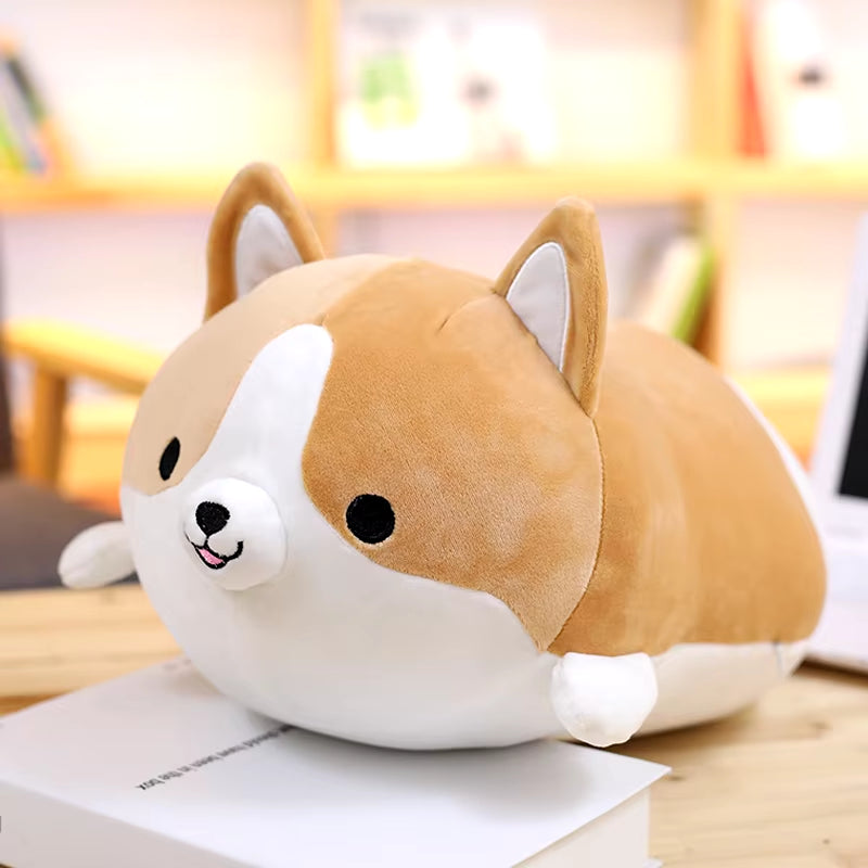 "Kawaii Corgi Plush Toy – Soft & Cute Pillow"